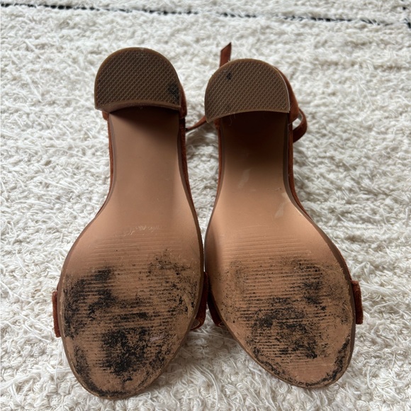 Steve Madden Carrson Chestnut Suede Ankle Strap Heels - Picture 6 of 7